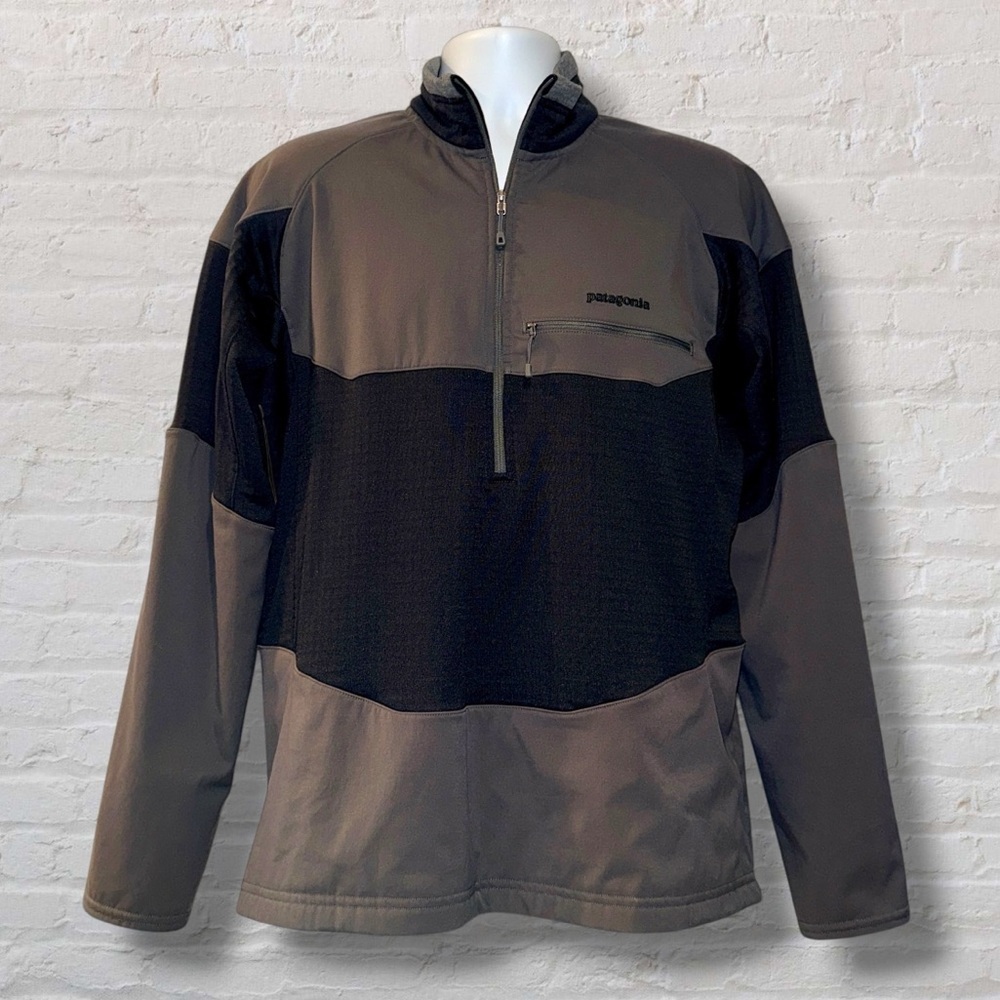 Patagonia Men’s R1 Field 1/4-Zip Pullover Fleece Black Size Medium
